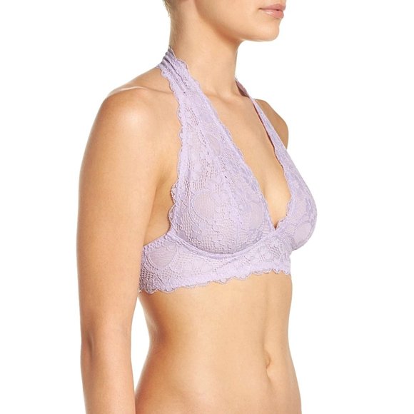 Free People Lilac Galloon Lace Halter Soft Bra - Picture 5 of 12